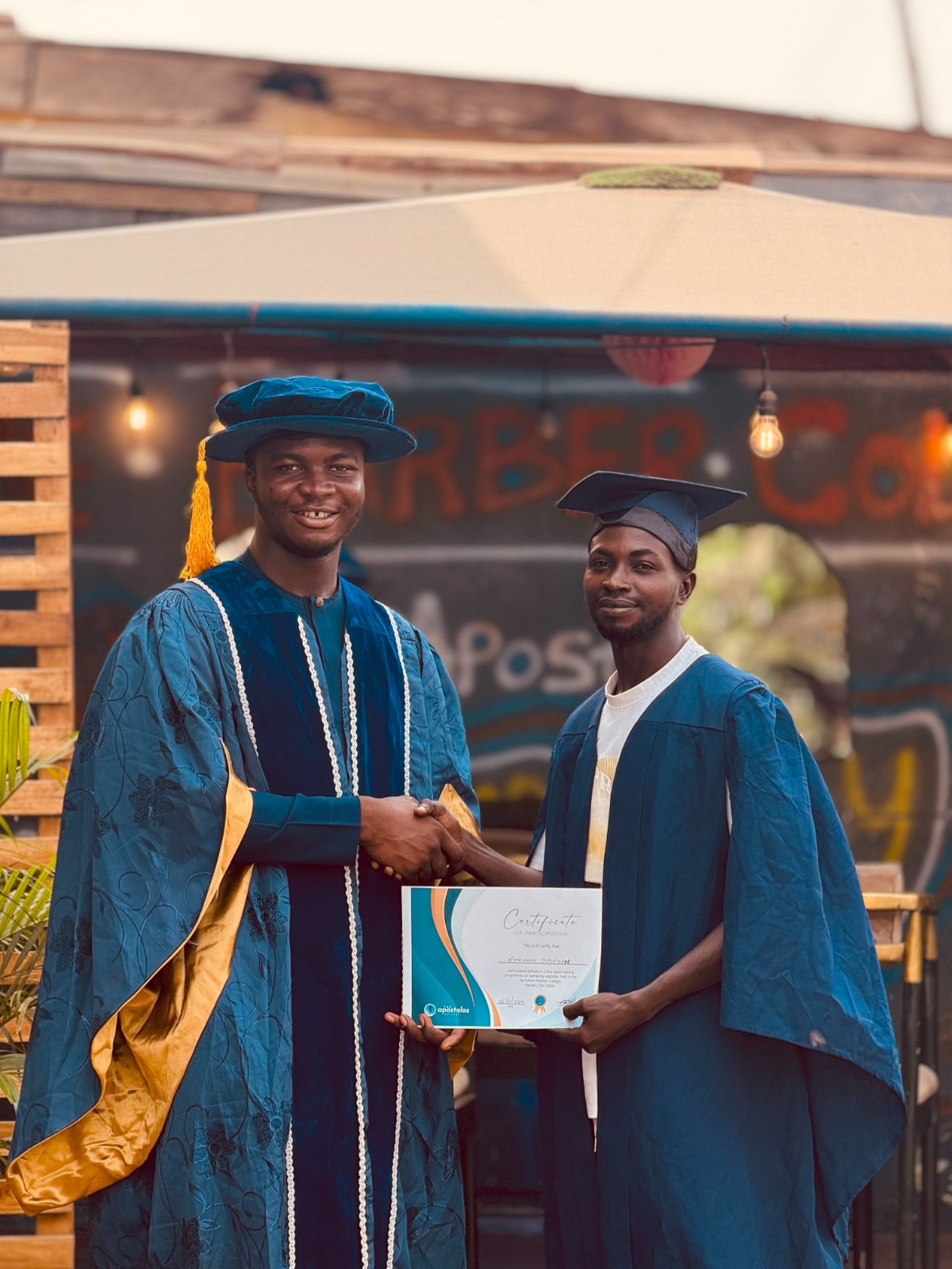 Barber College graduand 2
